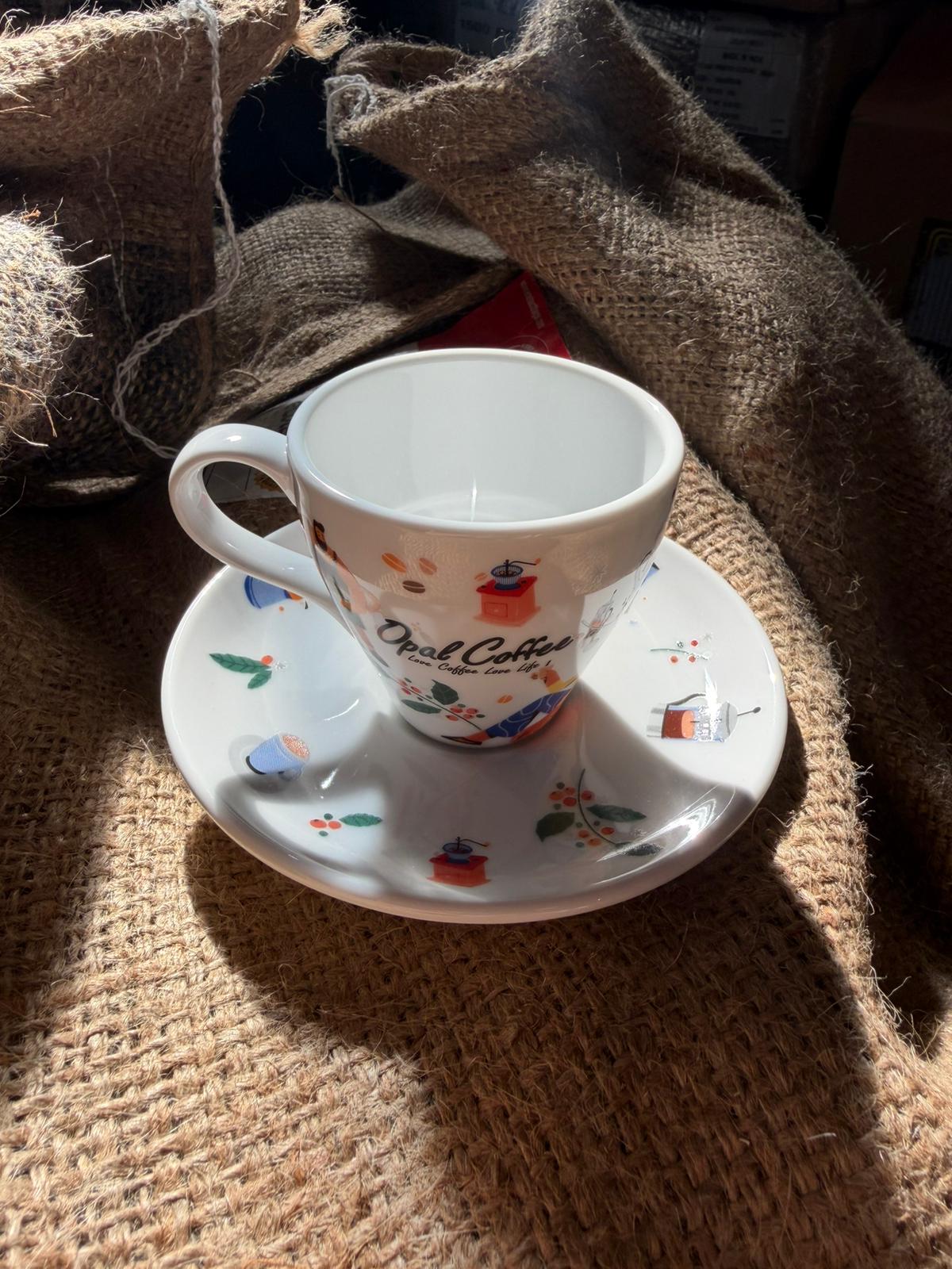 Opal Coffee Cup & Saucer